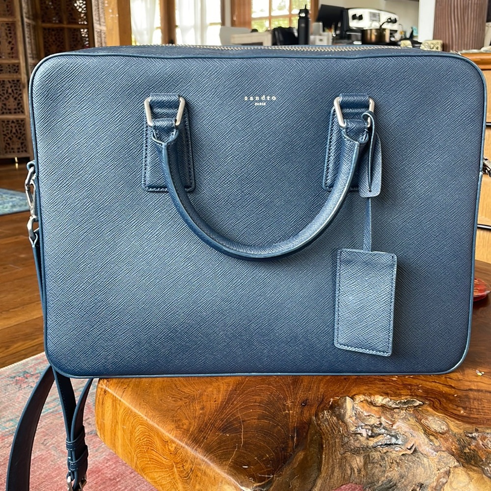 Sandro Blue Briefcase - brand new!